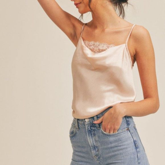 Free People Slip Tank with Lace - Picture 5 of 5